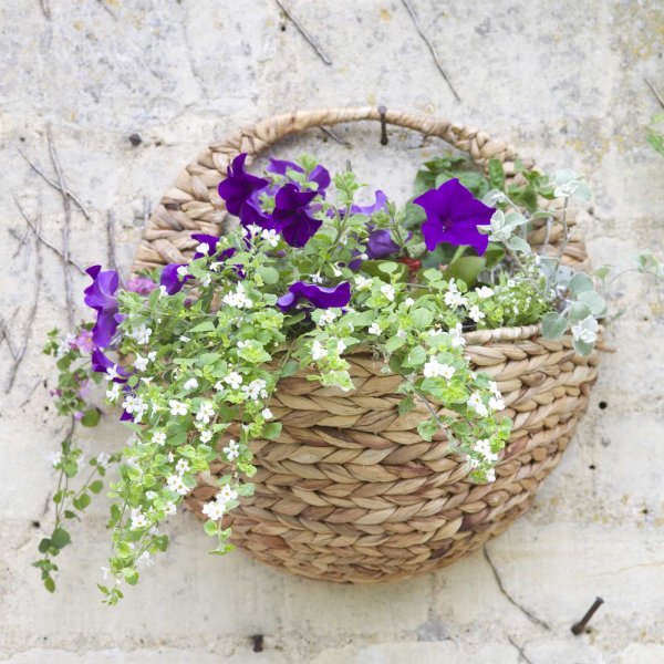 16" Wall Hanging Wicker Basket - Image 2