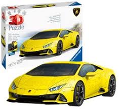 3D Lamborghini Huracan Yellow 108Pce Puzzle