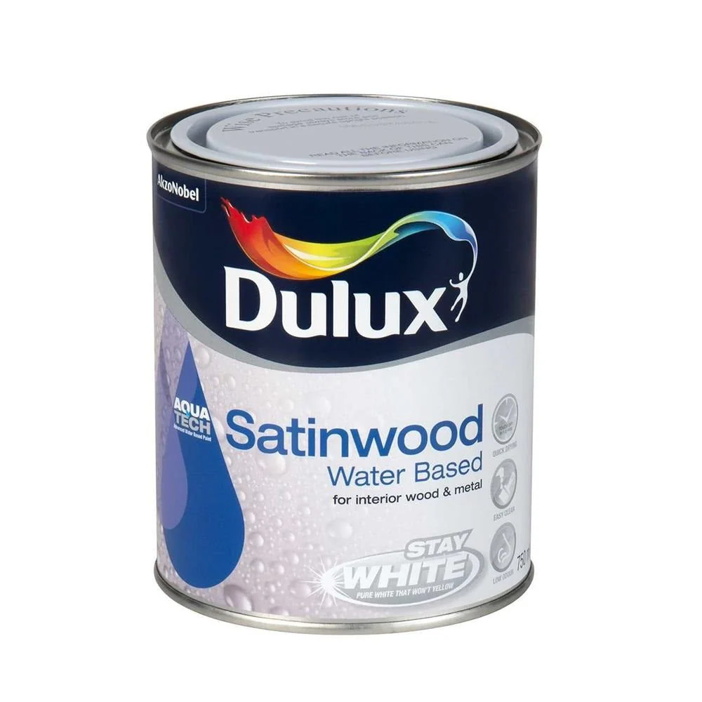 750ml Satinwood Water Based - Brilliant White