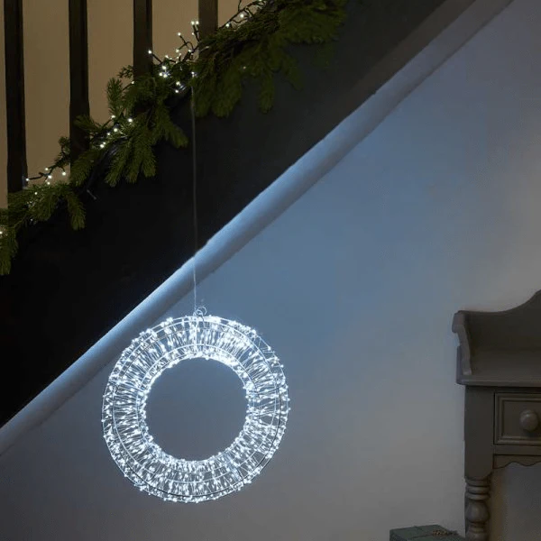960 LED Galaxy Wreath 40cm - Cool White, Low Voltage