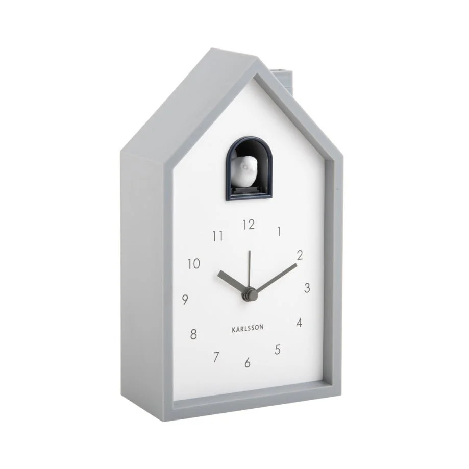 Alarm Clock Modern Cuckoo Mouse Grey