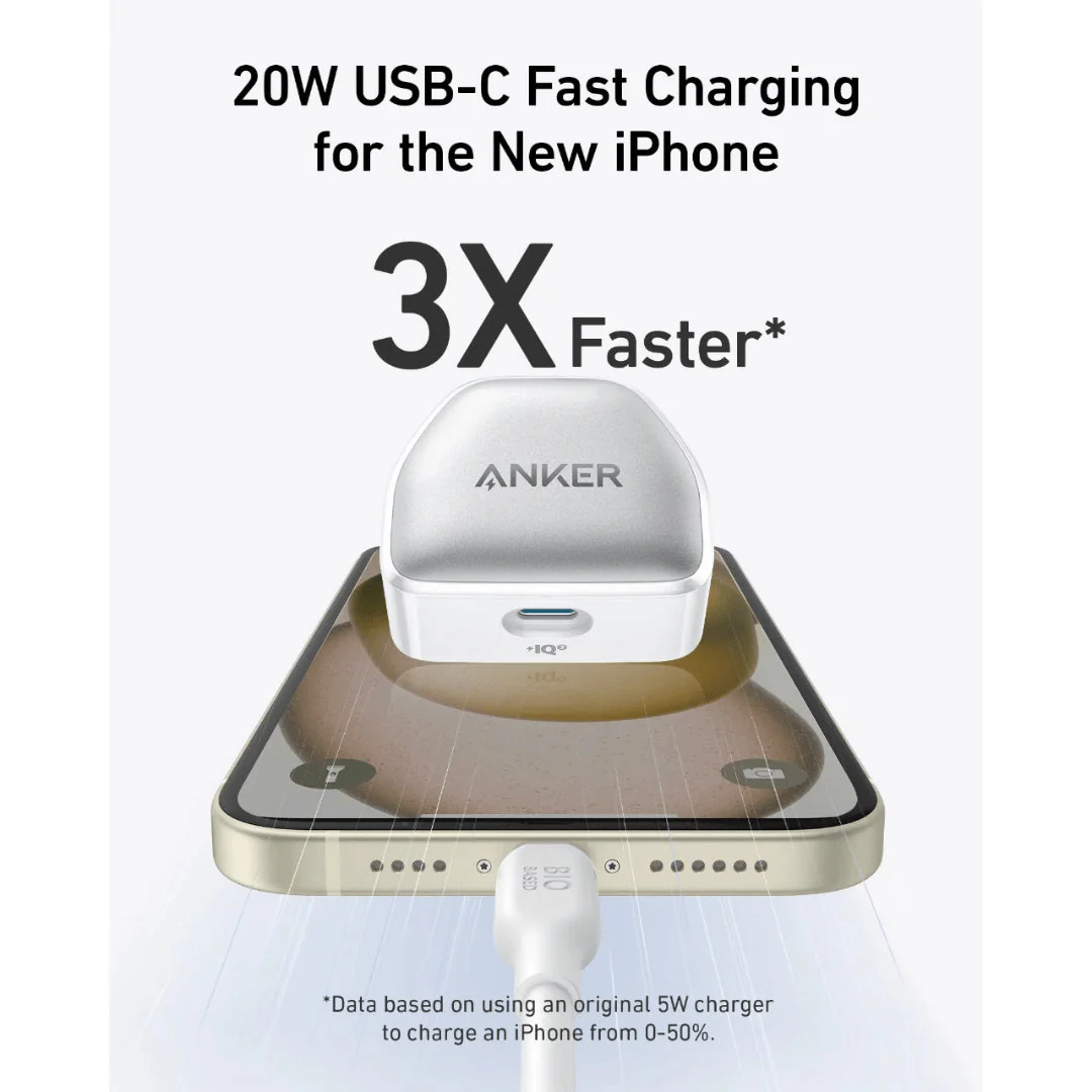Anker 511 Wall Charger Plug USB C 20W - White - Image 2