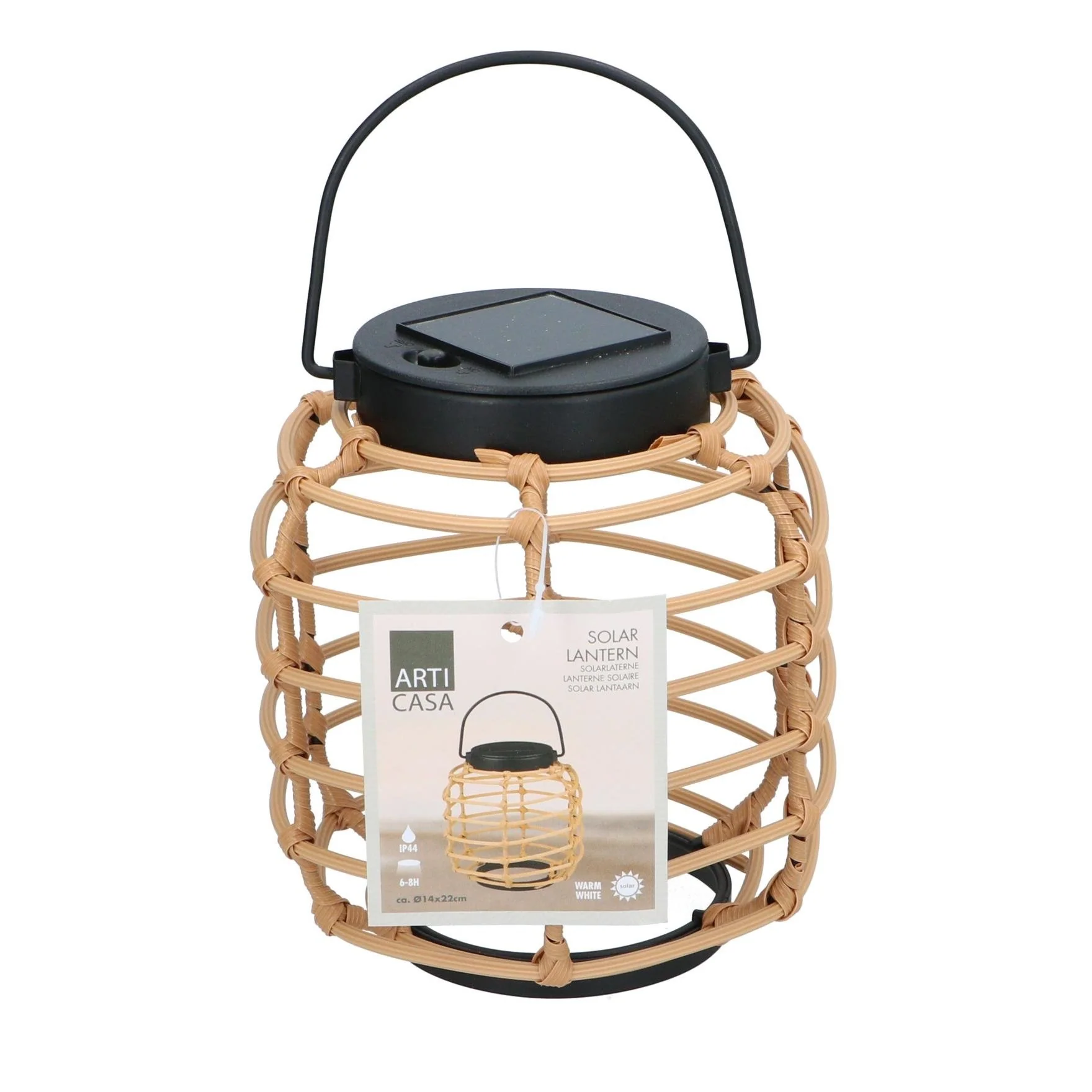 ARTICASA Bamboo Look Solar Lantern