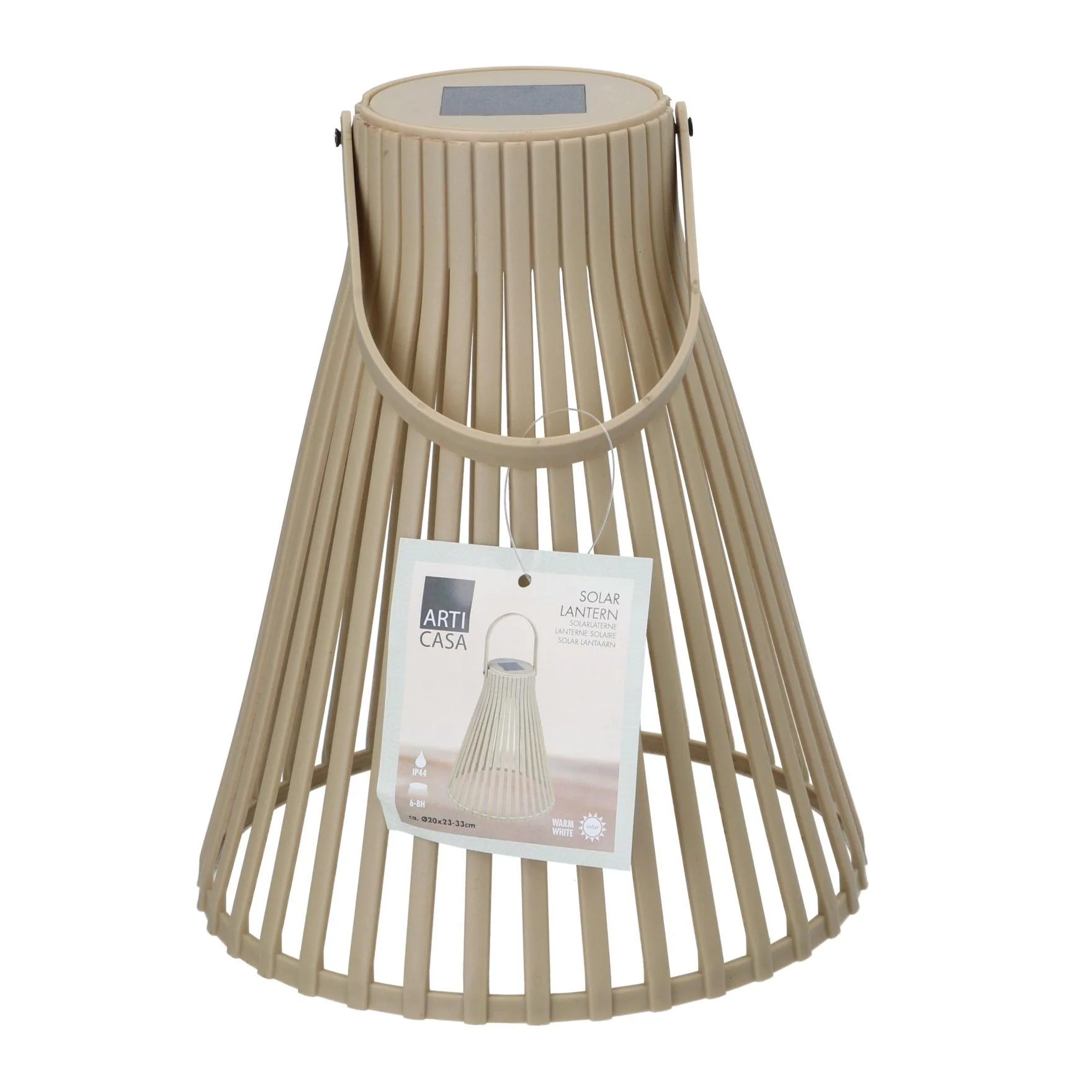ARTICASA Solar-Powered Lantern Beige