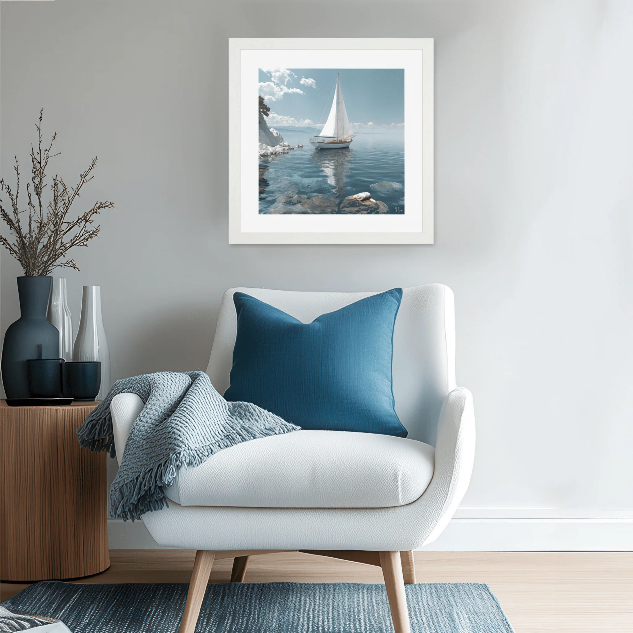 Azure Reflections Framed Wall Art - Image 2
