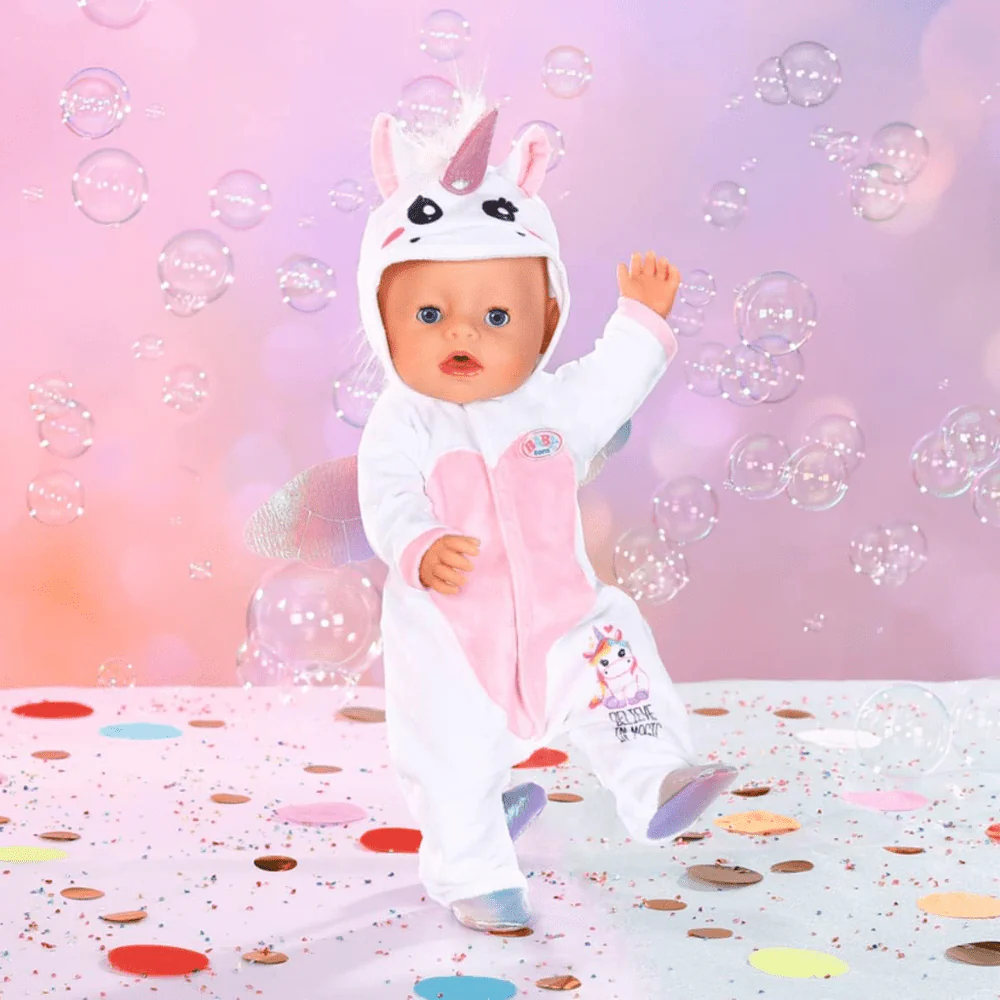 Baby Born Unicorn Onesie 43Cm - 'Believe in Magic' - Image 2