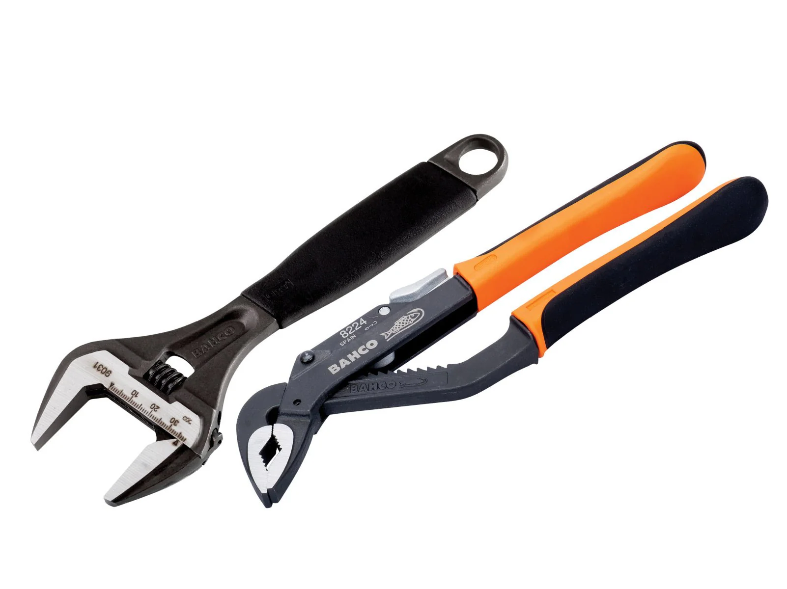 Bahco Adjustable Wrench & Waterpump Twin Pack