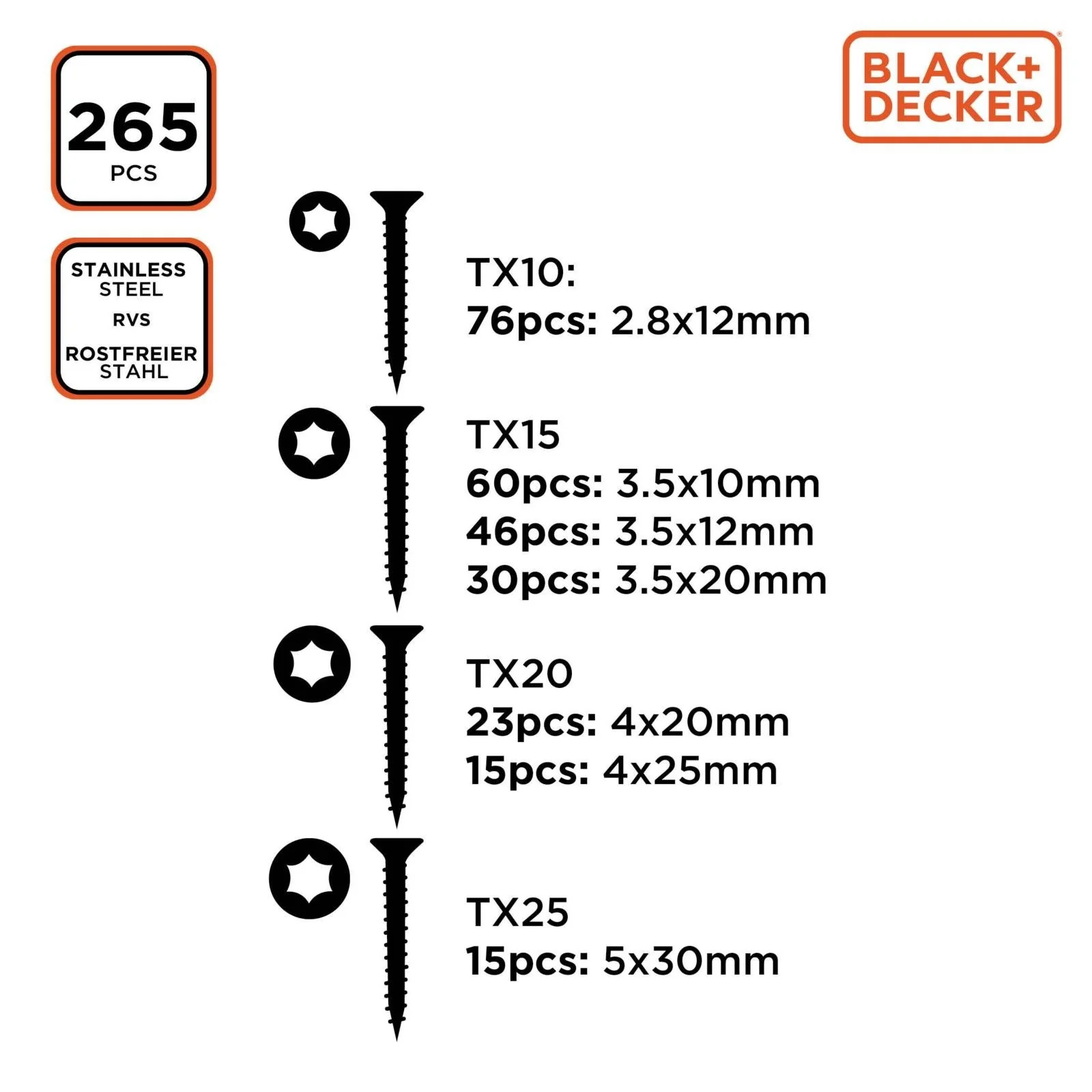 BLACK+DECKER 265-Piece Screw Assortment - Image 2