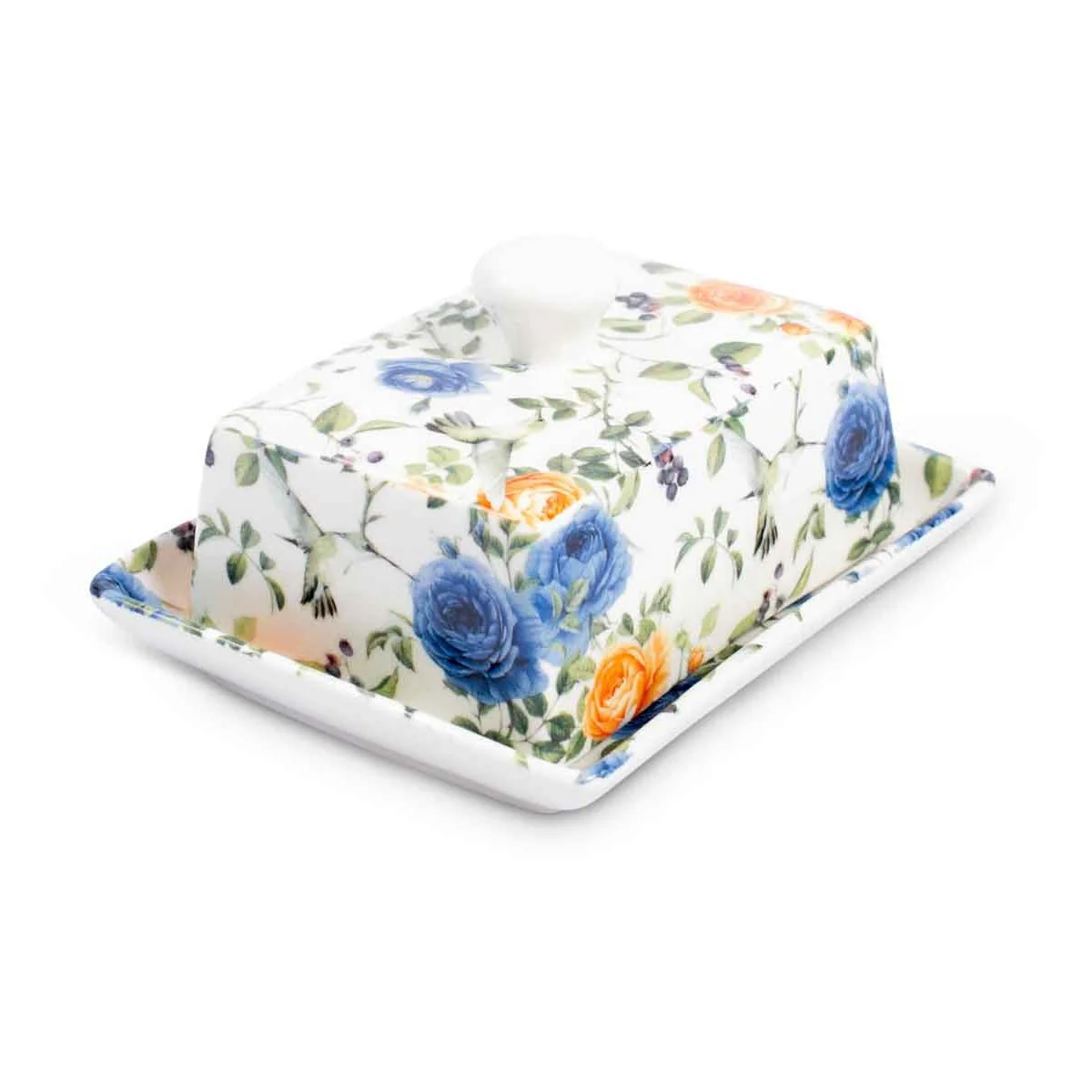 Blue Rosa Butter Dish