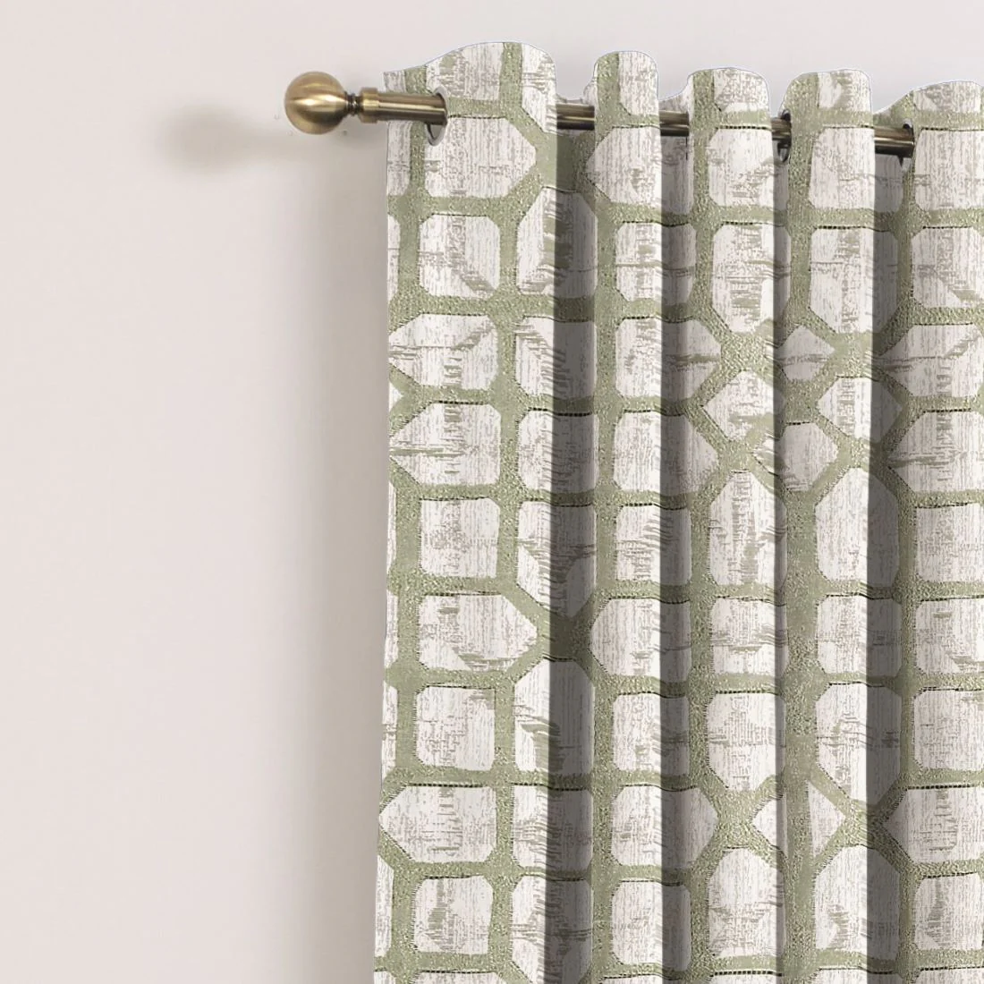Canova Eucalyptus Eyelet Curtains 66 x 90 - Image 2