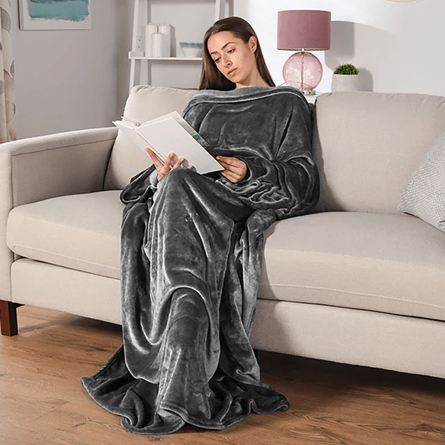 Carmen Heated Wearable Blanket 183x55cm Grey - Image 6