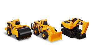 Cat Metal 3Pk Wheel Loader/Steam Roller/Excavator - Image 2
