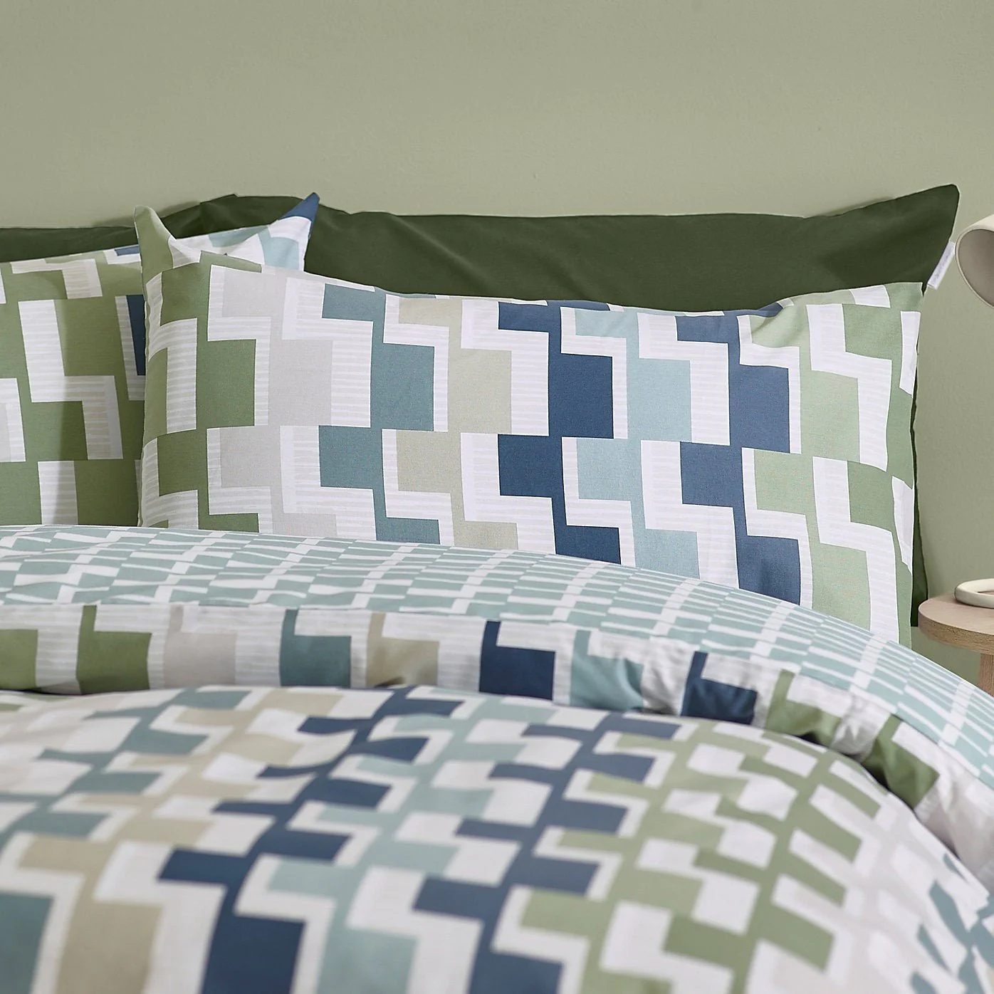 Catherine Lansfield Bryson Blue Reversible Duvet Cover Set – Single - Image 3