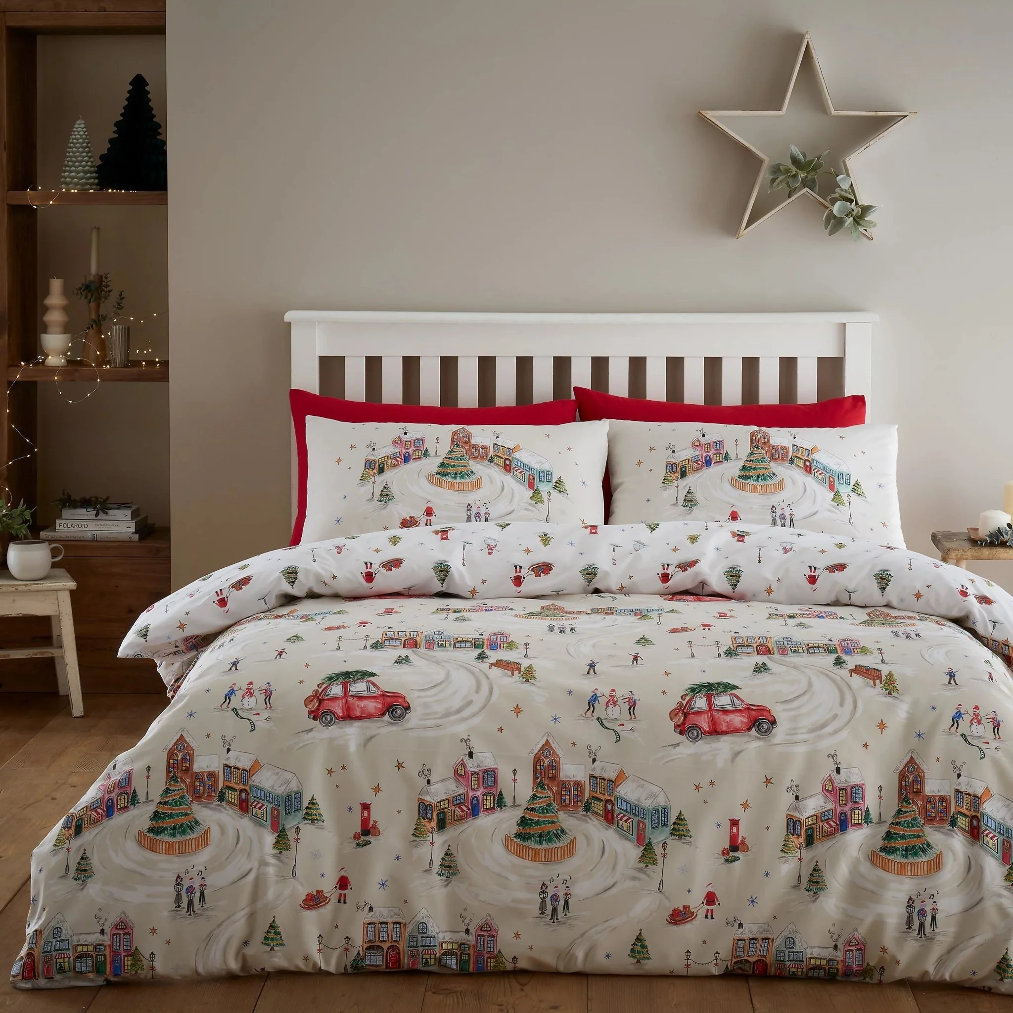 Catherine Lansfield Christmas Town Duvet Set - Double