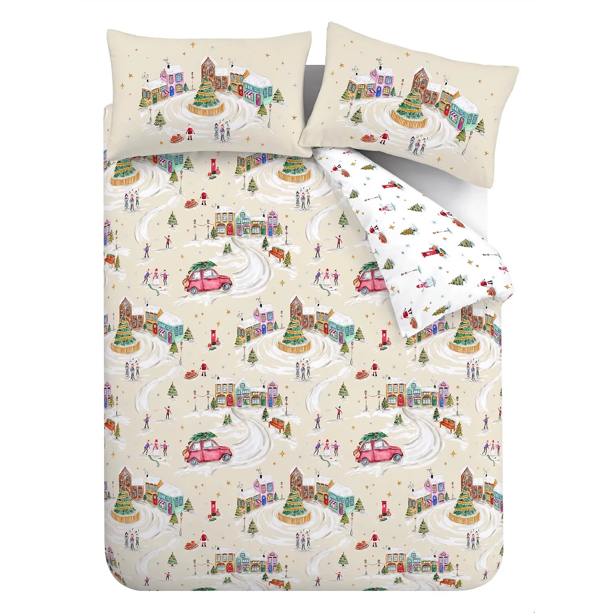 Catherine Lansfield Christmas Town Duvet Set - Double - Image 3