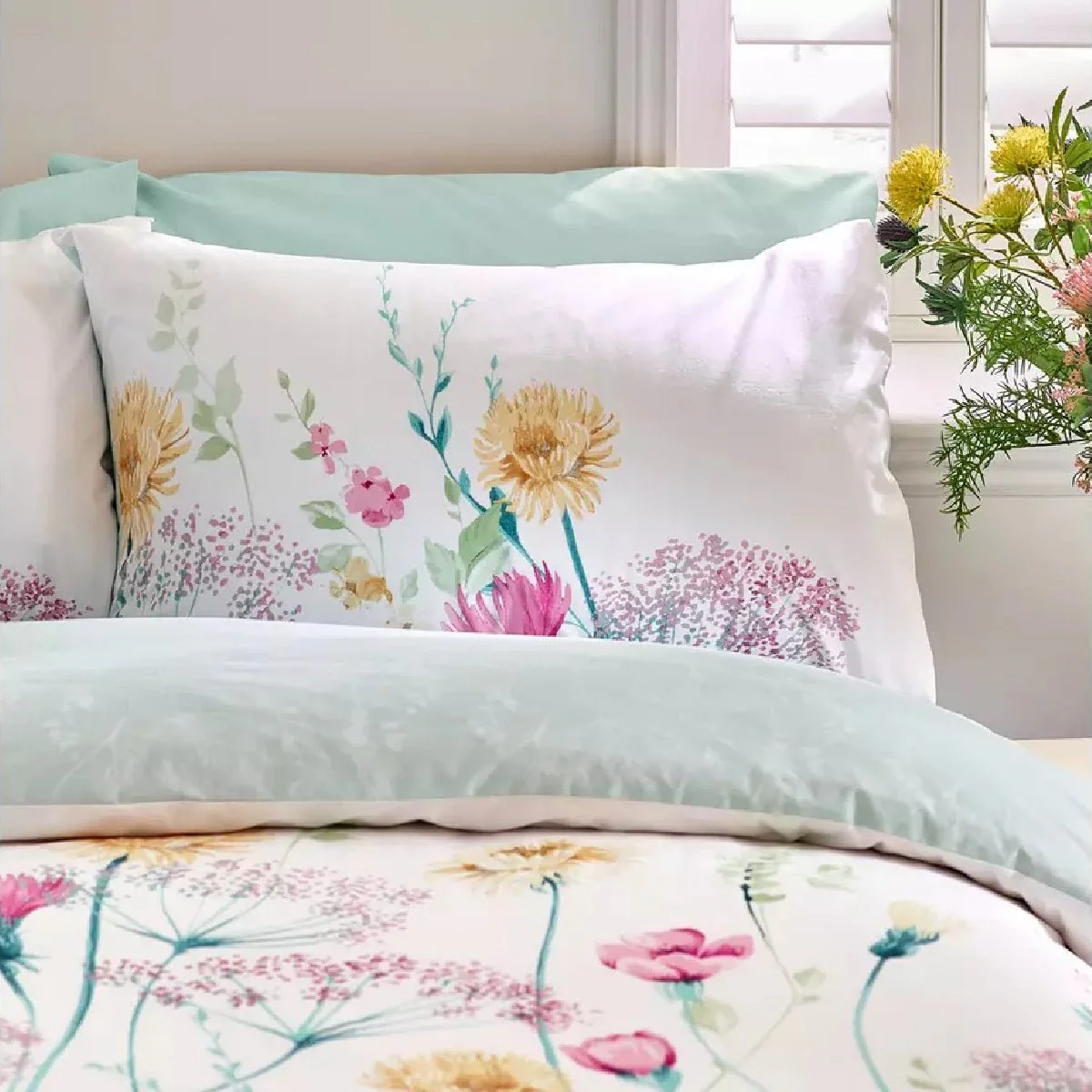 Catherine Lansfield Meadowsweet Floral Duver Cover Set – Double - Image 3