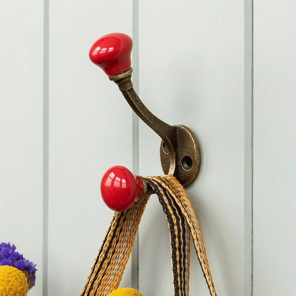 Ceramic Double Hook – Red - Image 2