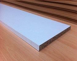 Chipboard White Veneered Panel 2400X525Mm