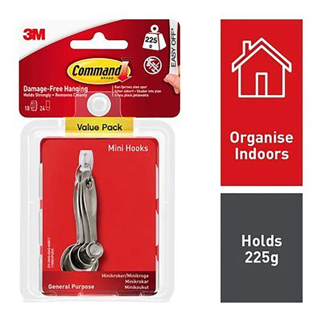 Command Mini Hooks Value Pack 3M17006Value