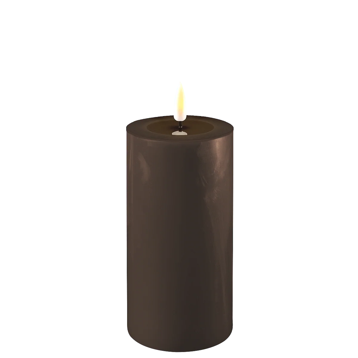 Deluxe HomeArt Mocca LED Candle 7.5 x 15 cm