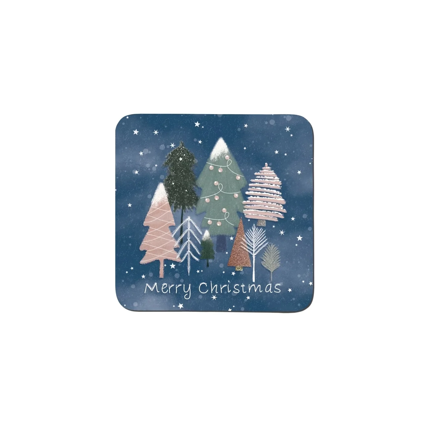 Denby Christmas Trees Set Of 6 Coasters