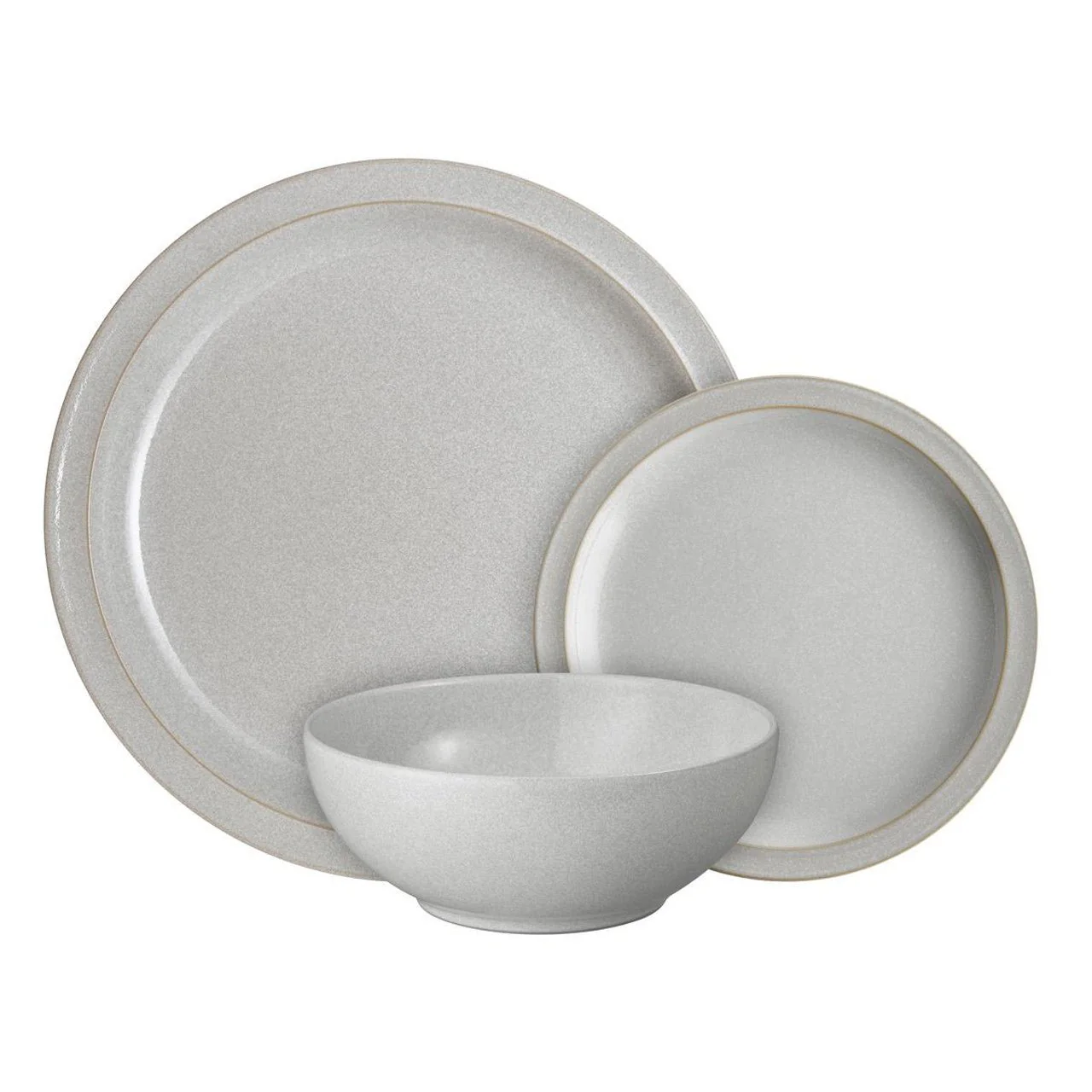 Denby Dove Grey 12 Piece Tableware Set - Image 2