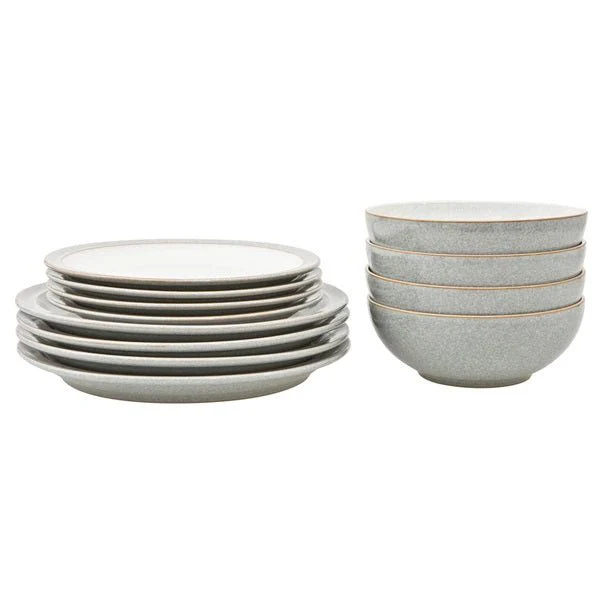 Denby Elements Light Grey 12 Piece Tableware Set - Image 2