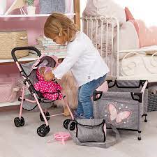 Dolls Buggy Set Grey & Pink - Image 2