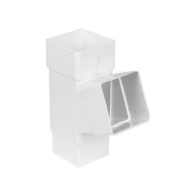 Downpipe White Sq 112Deg Y/Branch 68Mm - Image 2