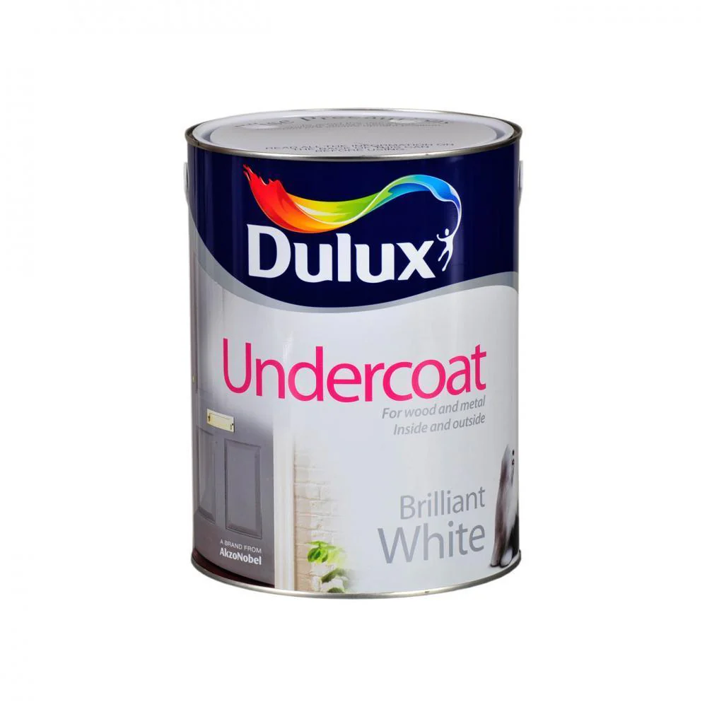 Dulux Undercoat Brilliant White Paint - 5 Litre - Image 2