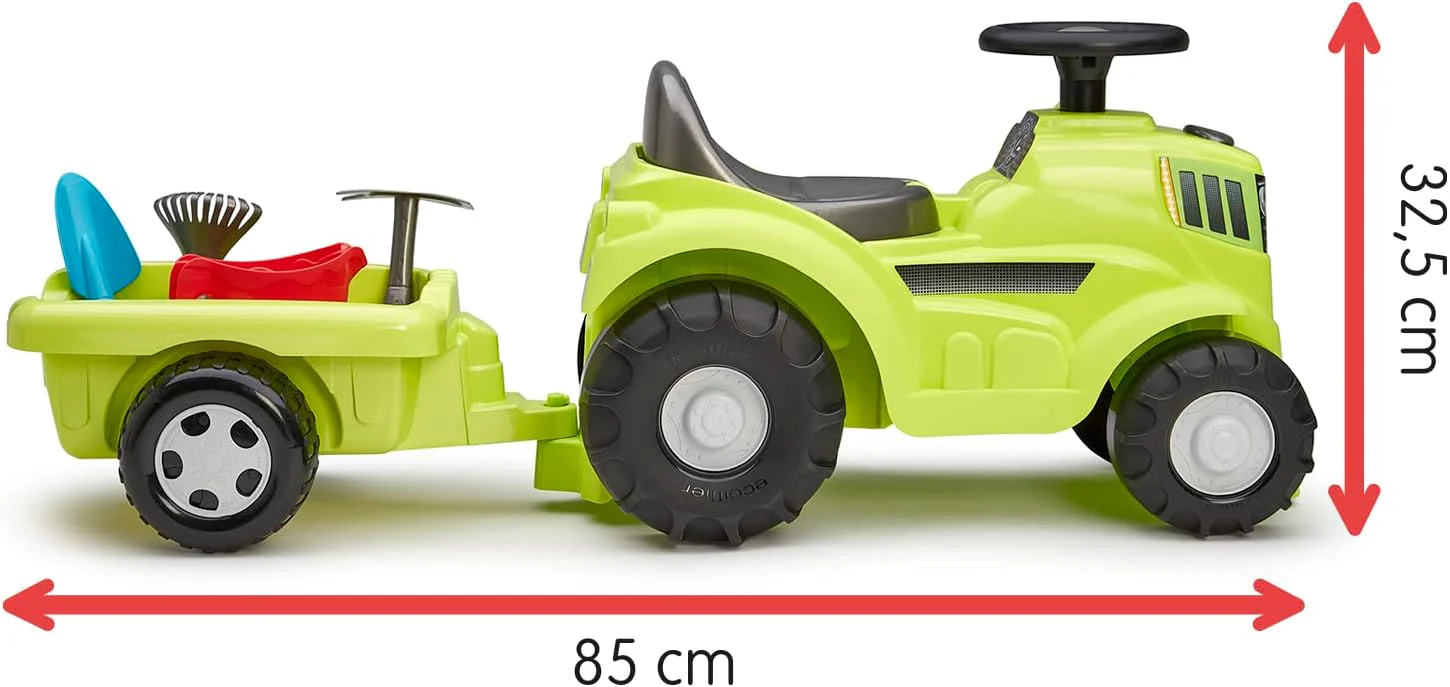 Ecoiffier Farm Tractor with Trailer - Image 9