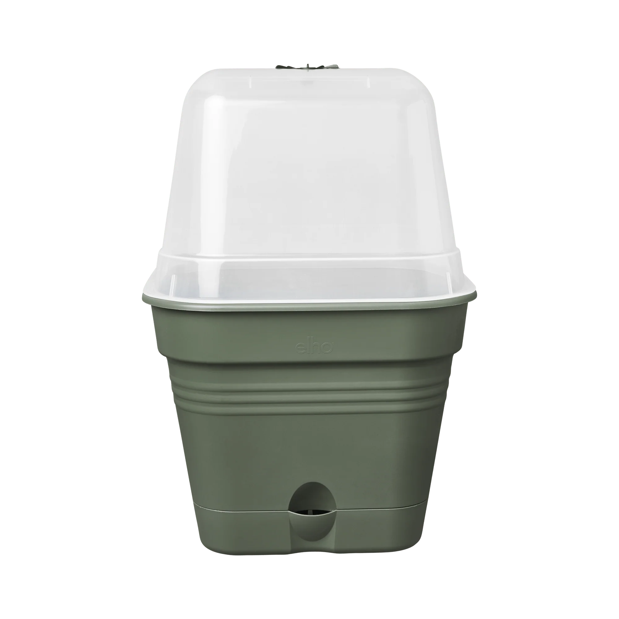 Elho Green Basics Growpot Square All-in-1 20cm Leaf Green - Image 2