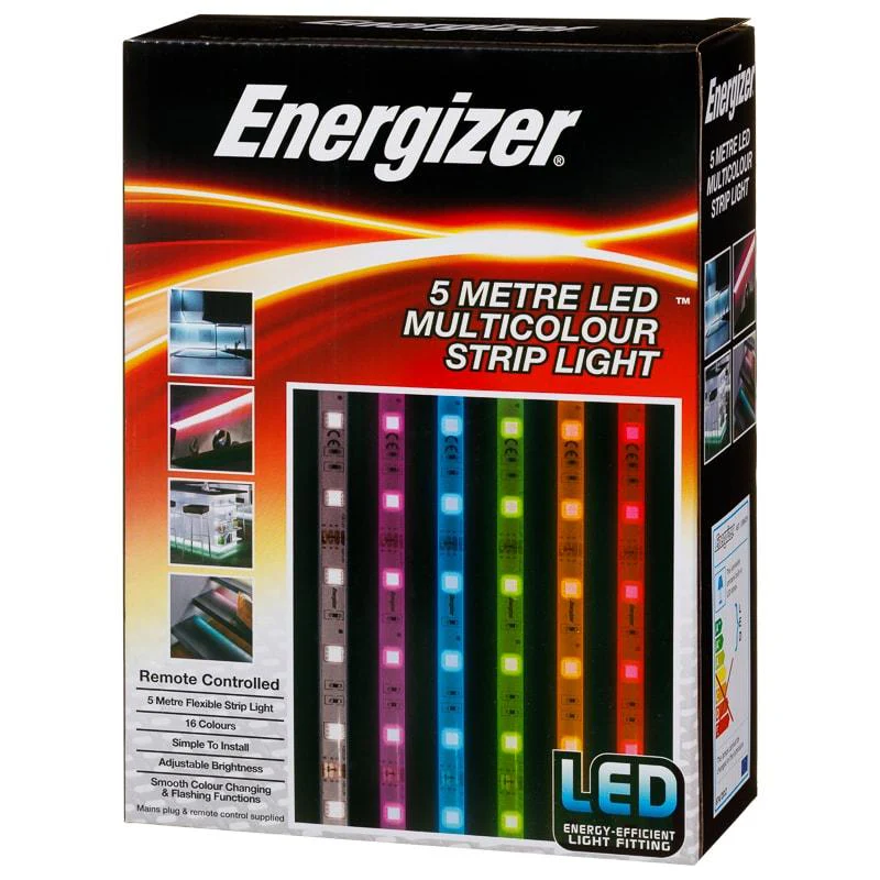 Energizer Colour Changing LED Strip Light 5m with Remote Control