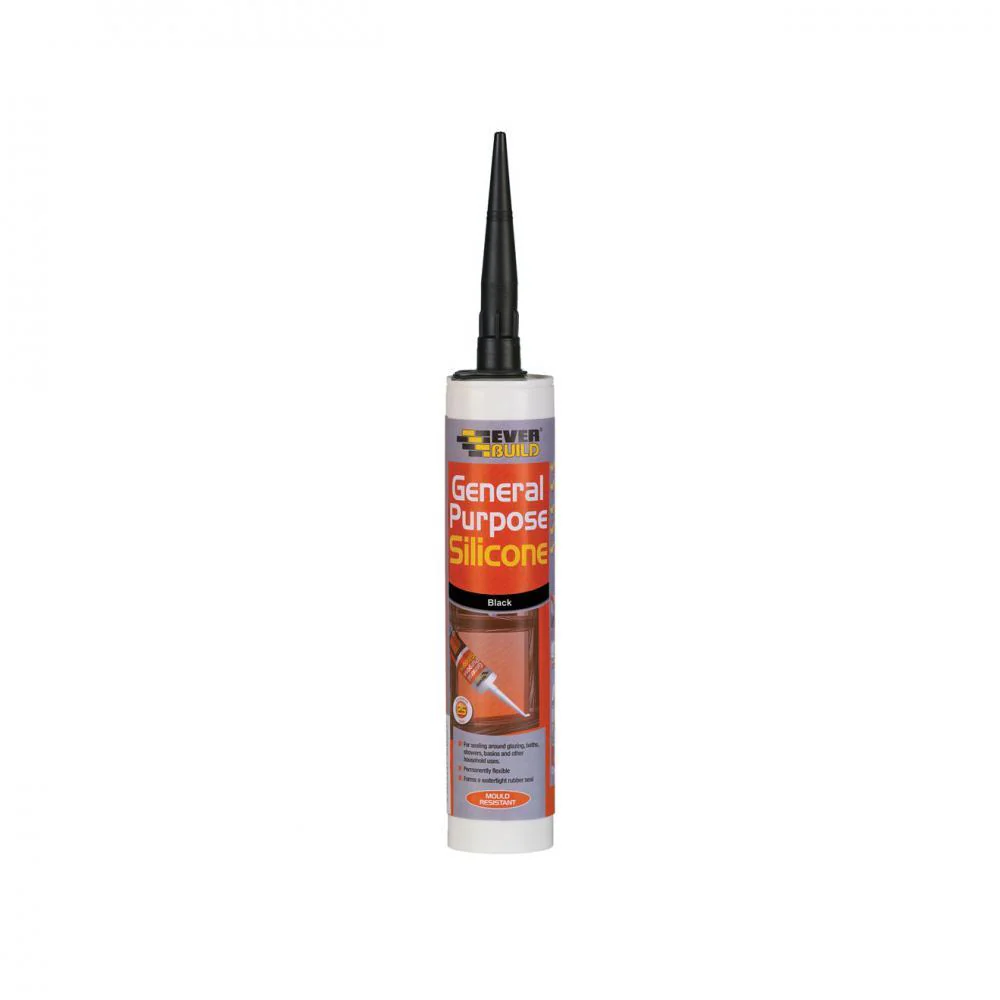 Everbuild General Purpose Silicone 310ml - Black - Image 2