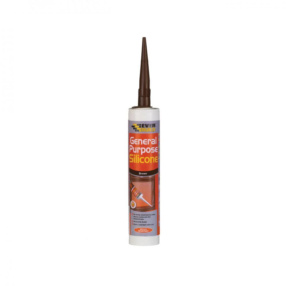 Everbuild General Purpose Silicone 310ml - Brown - Image 2