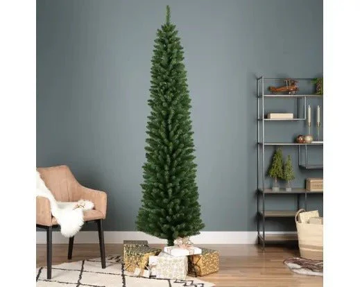 Everlands Pencil Pine Artificial Christmas Tree 210cm (7ft) - Image 2