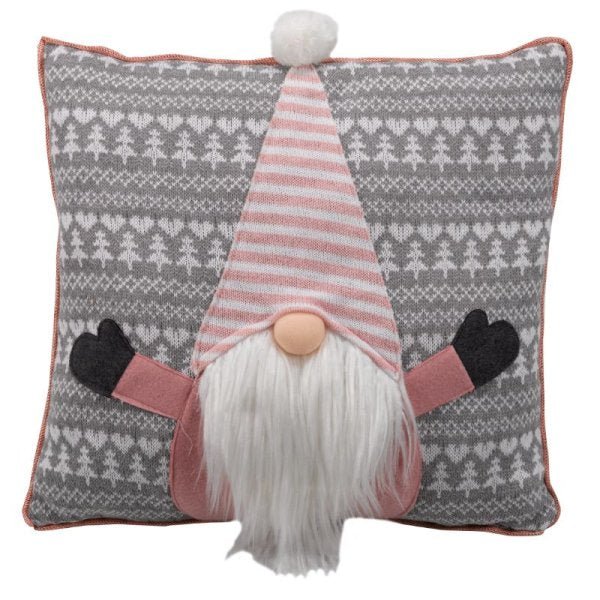 FairIsle Gonk Cushion - Pink - Image 2