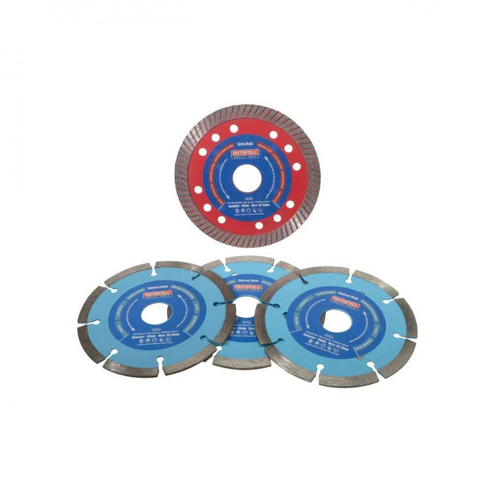 Faithfull 4 Piece Diamond Blade Set - Image 2