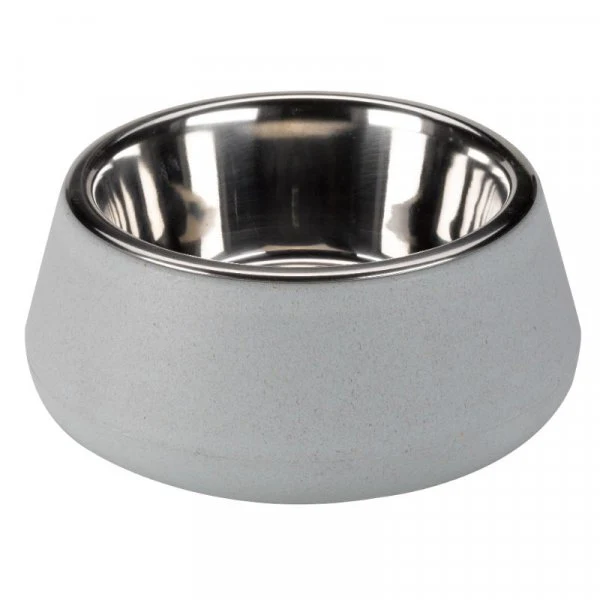 FloorGrip Bamboo & SS Bowl - 17cm - Sky Blue