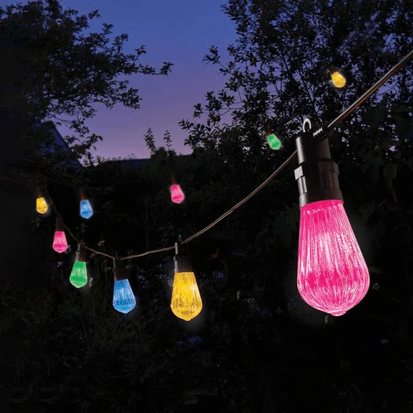 Fluted Festoon Low Voltage String Lights, Multi Coloured - Set of 20