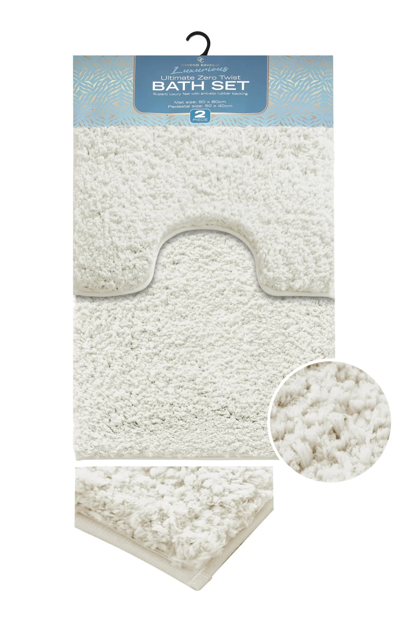 Gaveno Cavailia Ultimate Zero Twist 2pc Bath Set Cream - Image 4