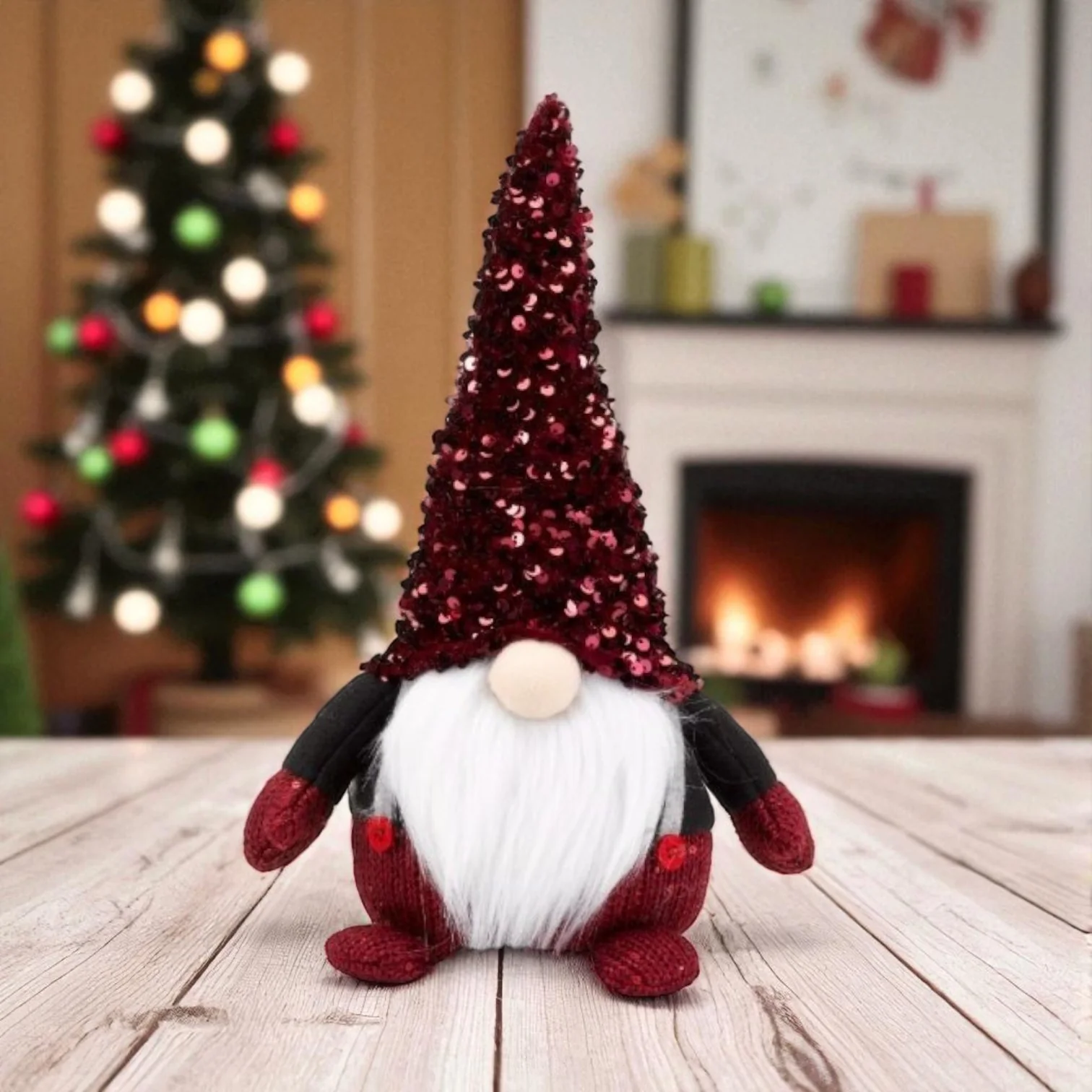 GlamJonk – Burgundy Christmas Gonk (30cm)