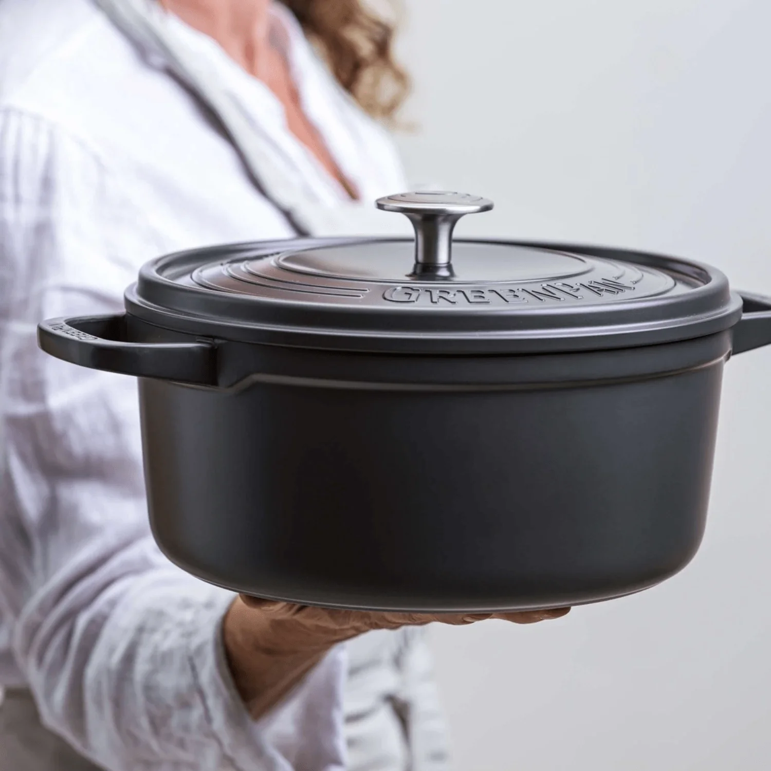 GreenPan Featherweights 26cm Black Casserole - Image 3
