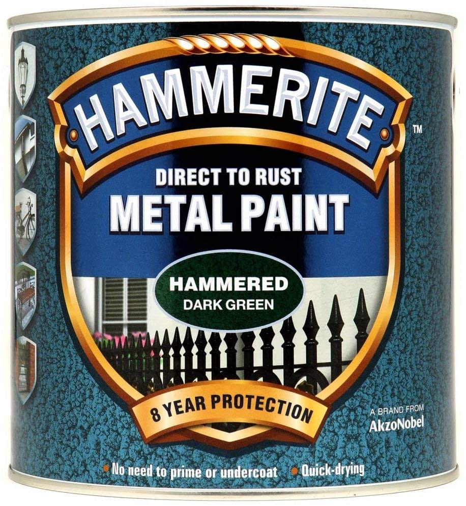 Hammerite Direct to Rust Hammered Finish Metal Paint 2.5ltr Dark Green