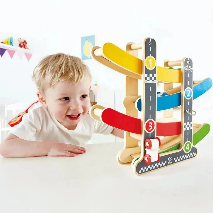 Hape Fast Flip Kid's Wooden Racetrack - Image 2