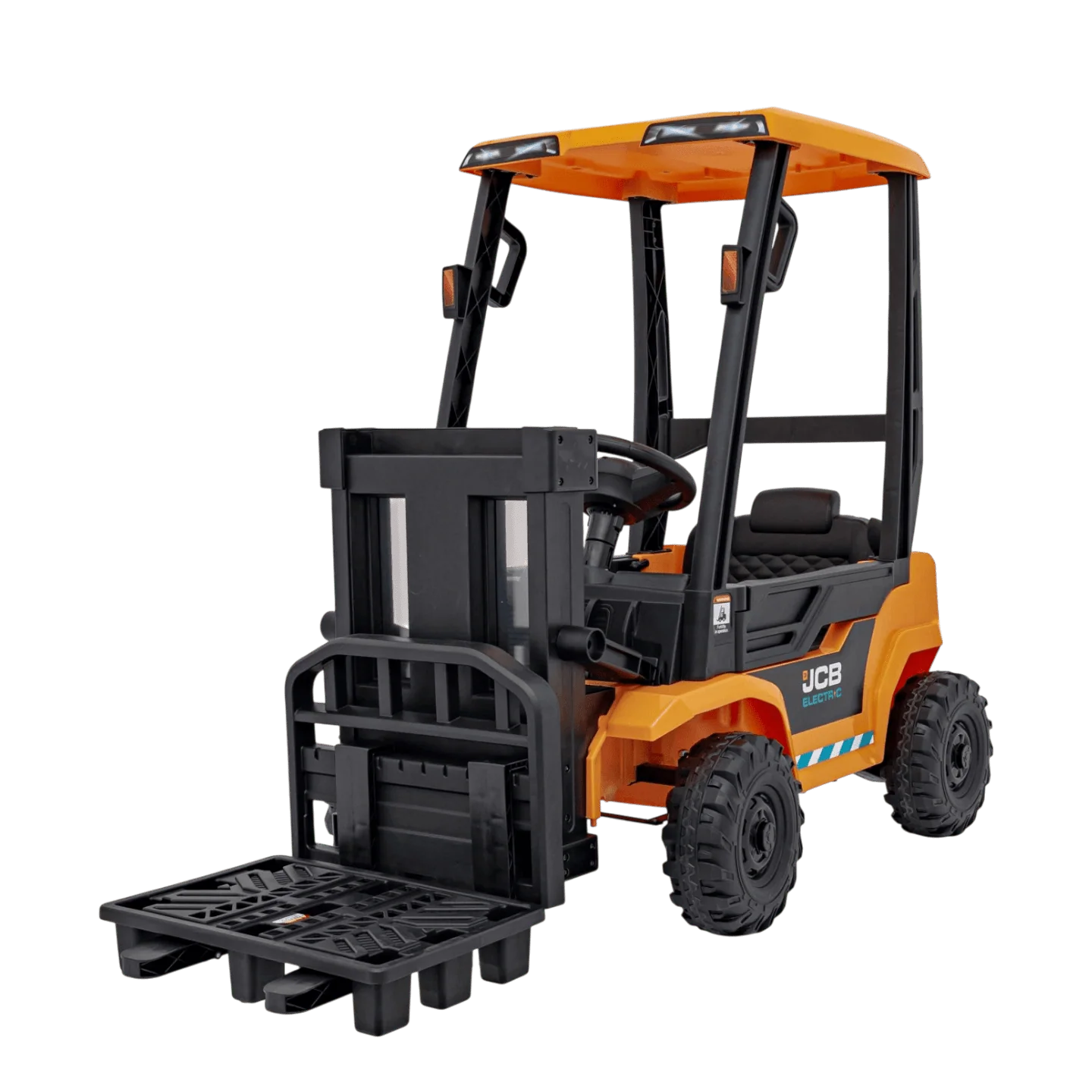 JCB Forklift 12V Electric Ride On Tractor - Yellow
