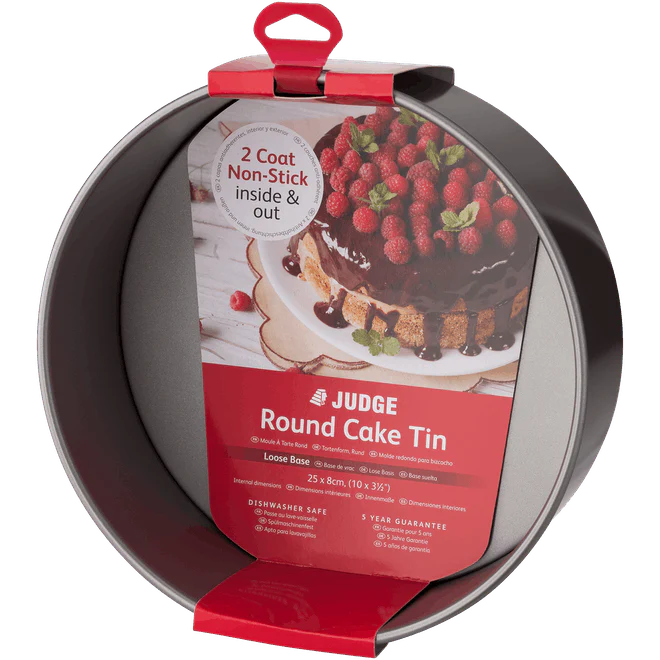 Judge Bakeware, 10"/25cm Round Cake Tin, Loose Base, Non-Stick - Image 3