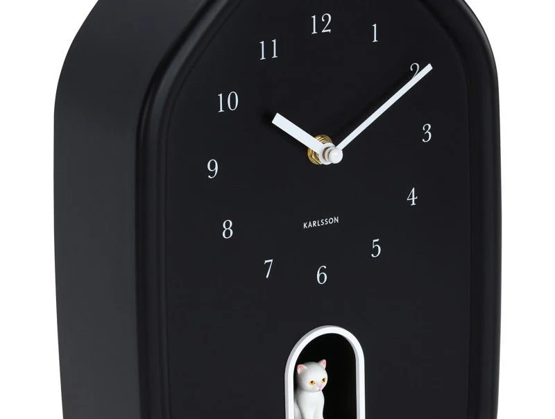 Karlsson Wall Clock Modern Kitty Black - Image 4