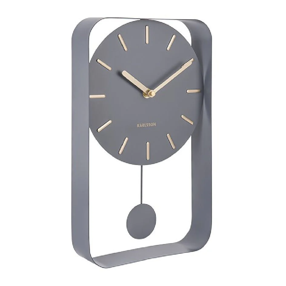 Karlsson Wall Clock Pendulum Charm Small Grey