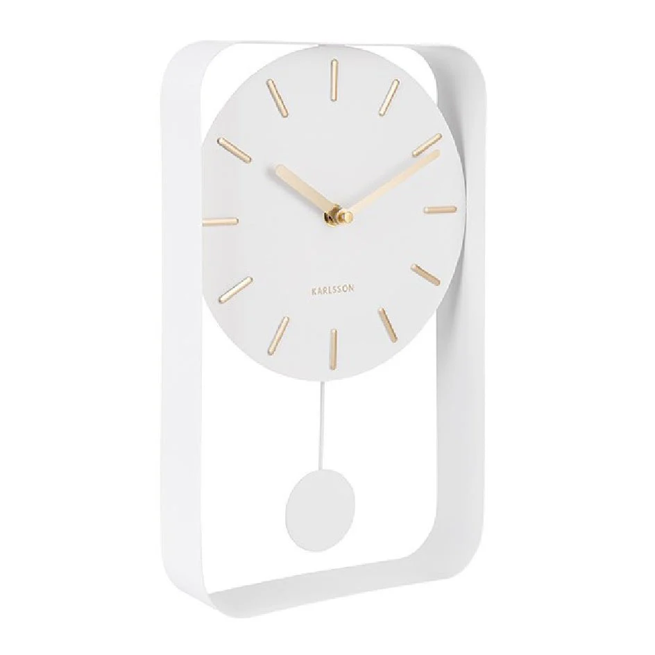Karlsson Wall Clock Pendulum Charm Small White